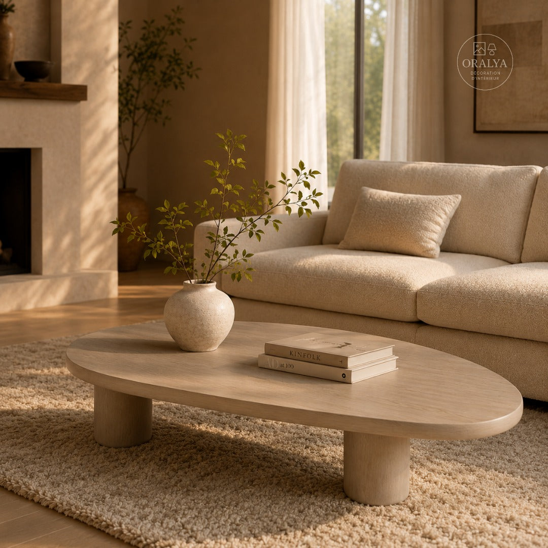 Table basse ovale