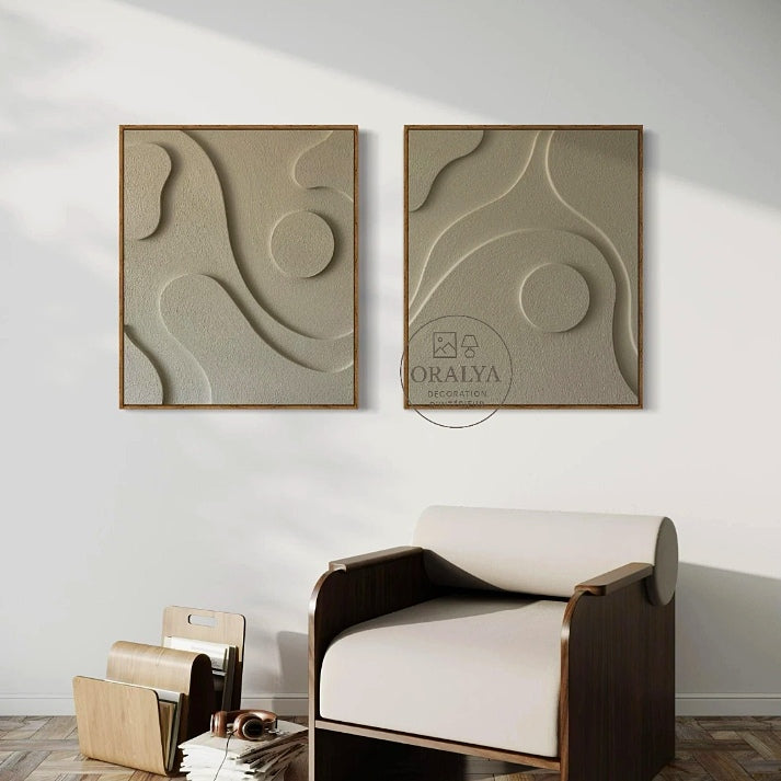 PACK  Duo Tableaux Abstraits 3D