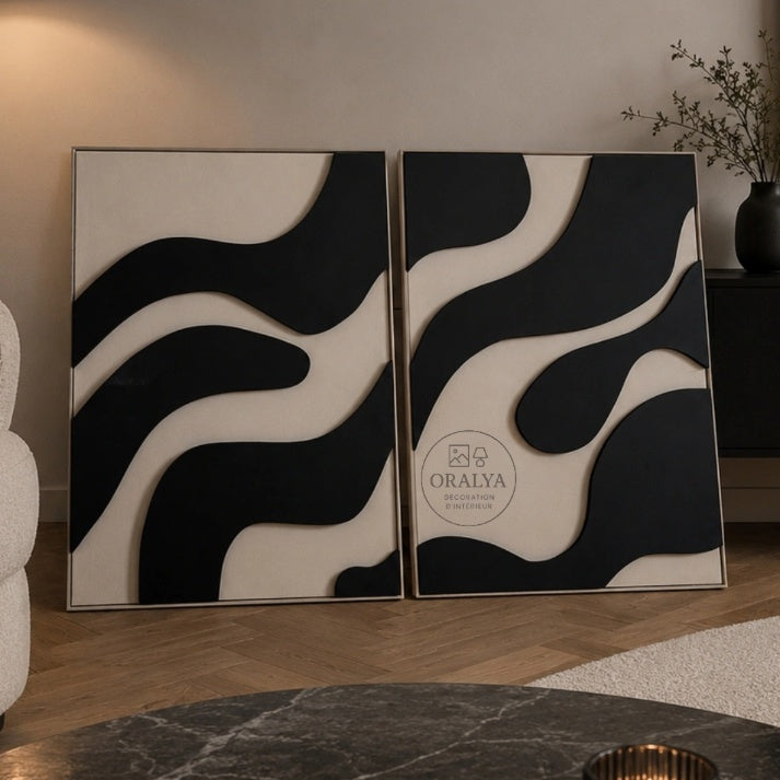 PACK  Duo Tableaux Abstraits 3D
