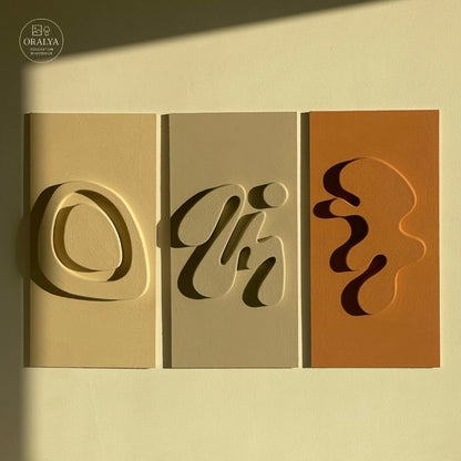 Pack 3 Tableaux Abstrait 3D