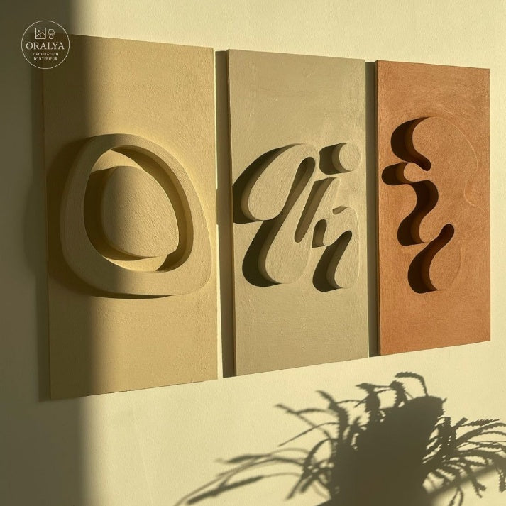 Pack 3 Tableaux Abstrait 3D