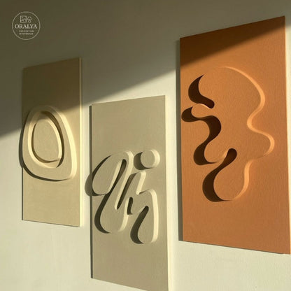 Pack 3 Tableaux Abstrait 3D