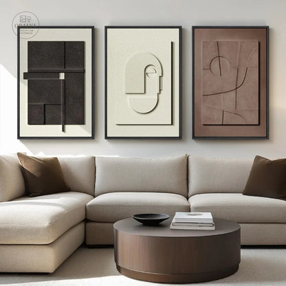 Pack 3 Tableaux Abstrait 3D
