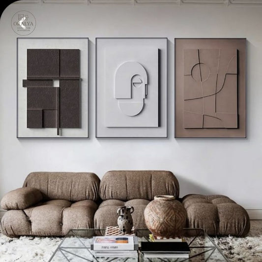 Pack 3 Tableaux Abstrait 3D