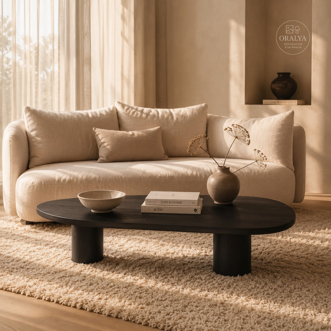 Table basse ovale