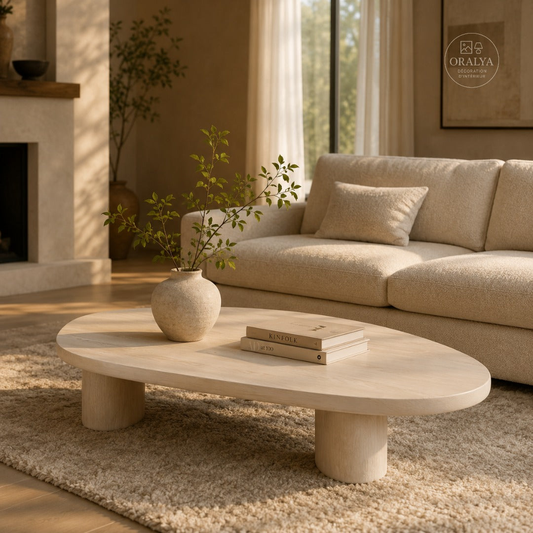 Table basse ovale