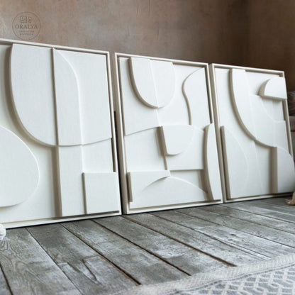 Pack 3 Tableaux Abstrait 3D