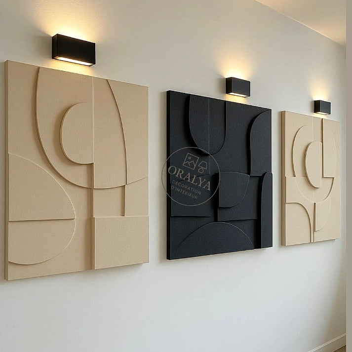 Pack 3 Tableaux Abstrait 3D