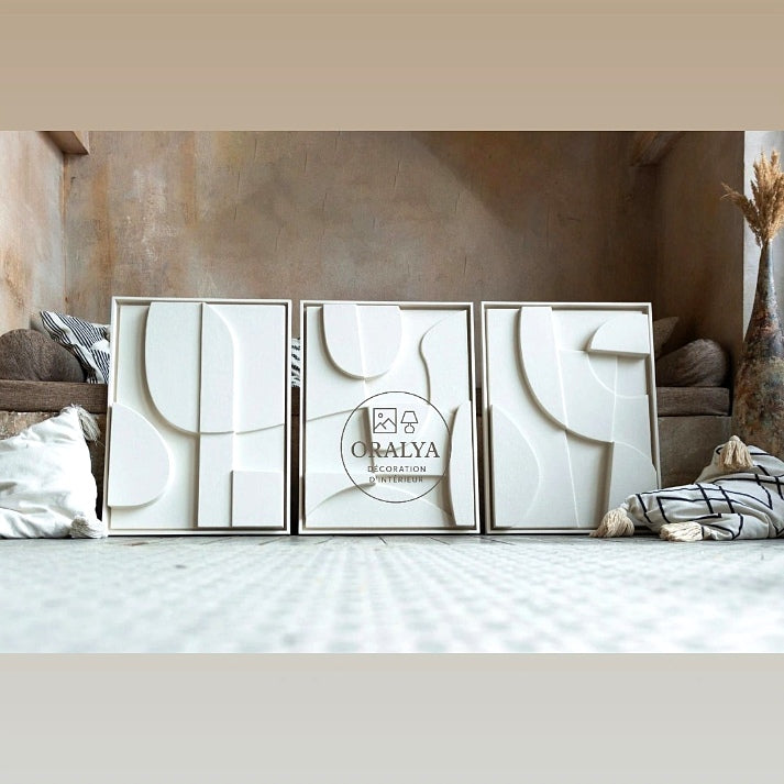 Pack 3 Tableaux Abstrait 3D