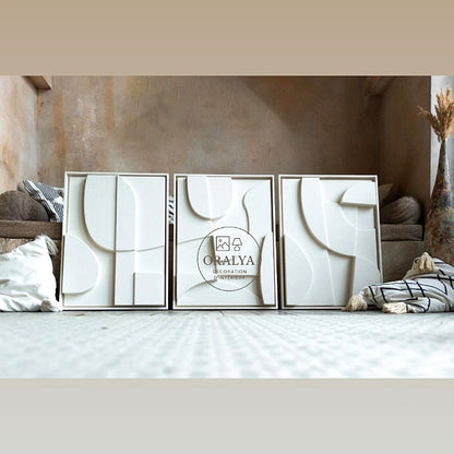 Pack 3 Tableaux Abstrait 3D