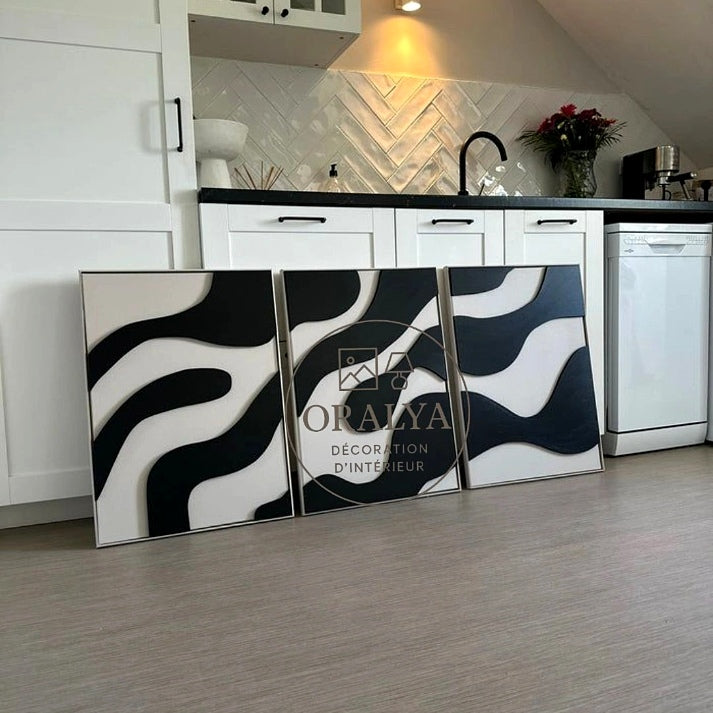 Pack 3 Tableaux Abstrait 3D