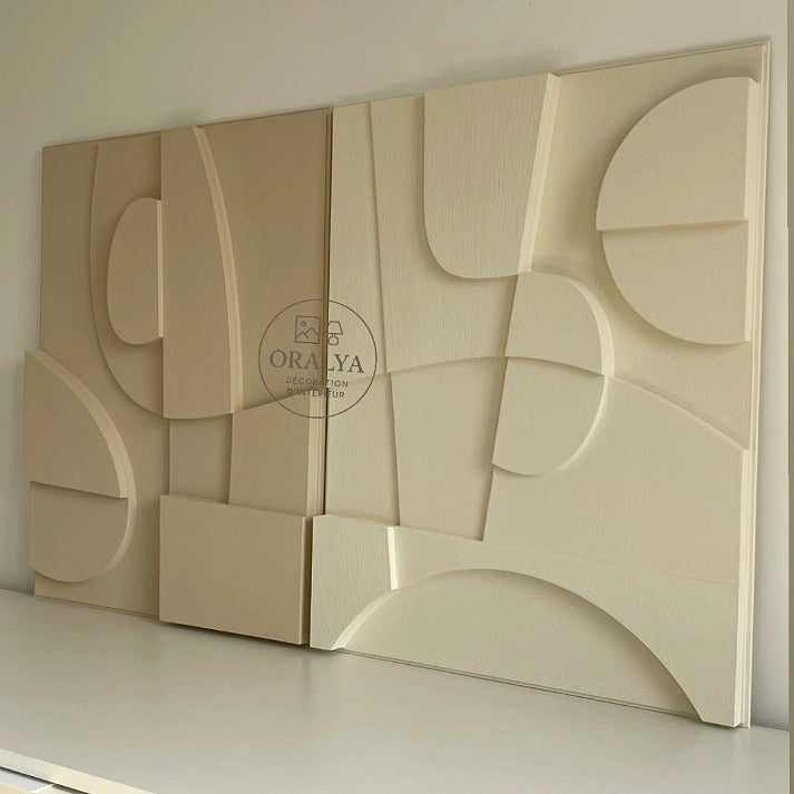PACK  Duo Tableaux Abstraits 3D