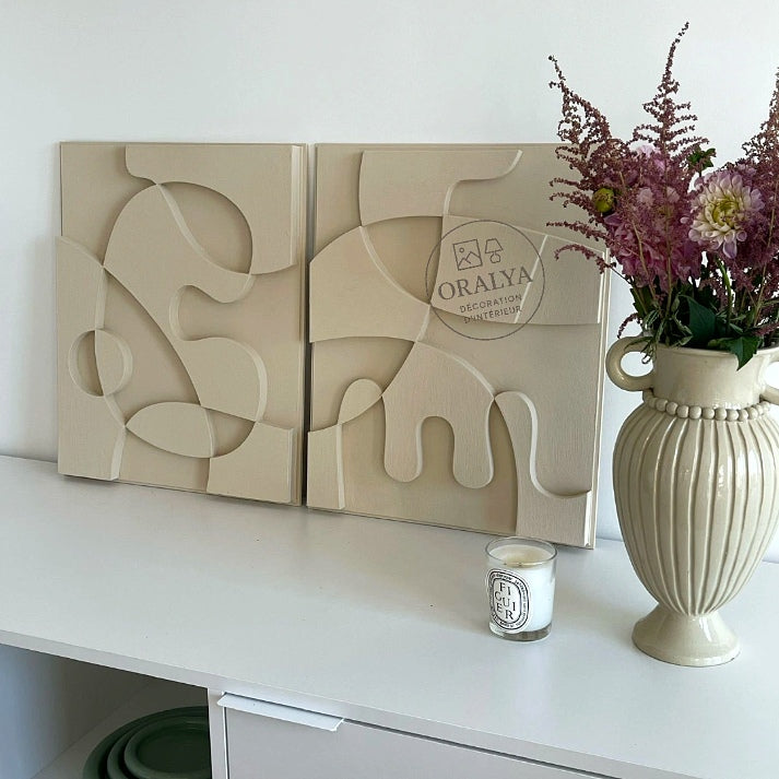 PACK  Duo Tableaux Abstraits 3D