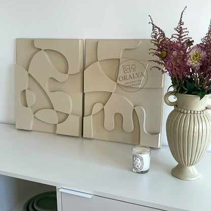 PACK  Duo Tableaux Abstraits 3D