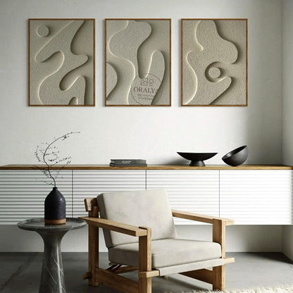 Pack 3 Tableaux Abstrait 3D