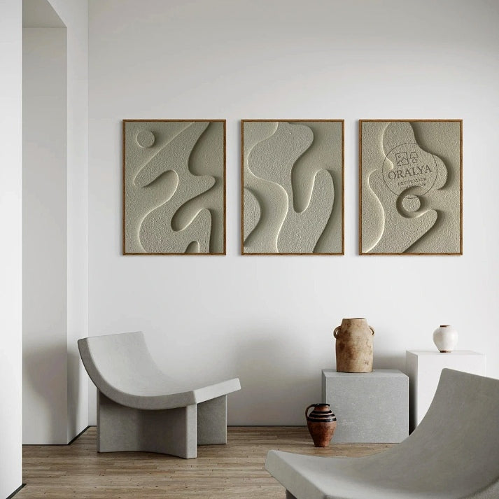 Pack 3 Tableaux Abstrait 3D
