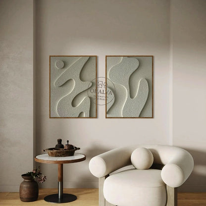 PACK  Duo Tableaux Abstraits 3D