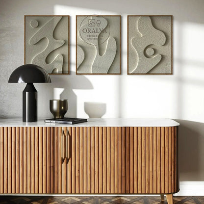 Pack 3 Tableaux Abstrait 3D