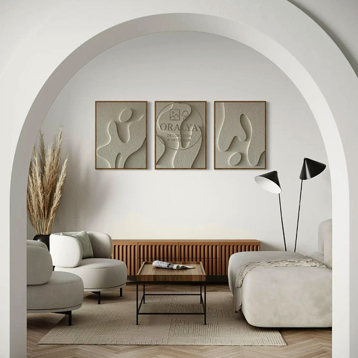 Pack 3 Tableaux Abstrait 3D