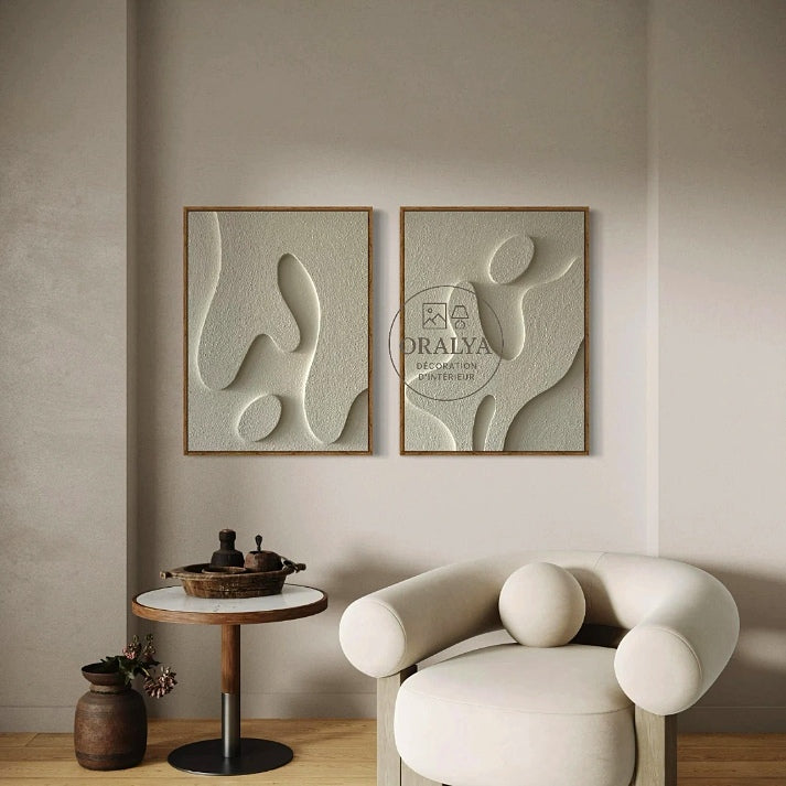 PACK  Duo Tableaux Abstraits 3D