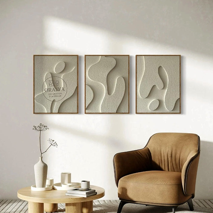 Pack 3 Tableaux Abstrait 3D