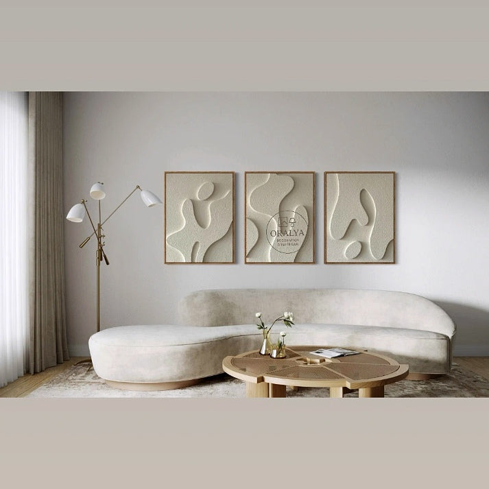 Pack 3 Tableaux Abstrait 3D