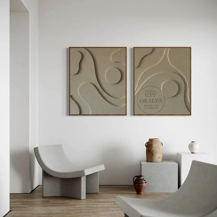 PACK  Duo Tableaux Abstraits 3D