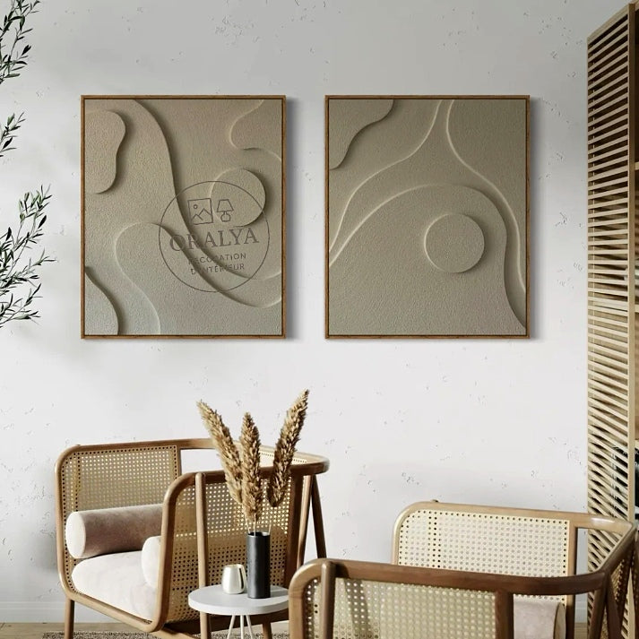 PACK  Duo Tableaux Abstraits 3D
