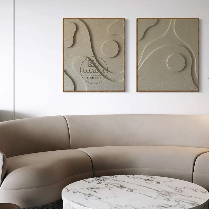 PACK  Duo Tableaux Abstraits 3D