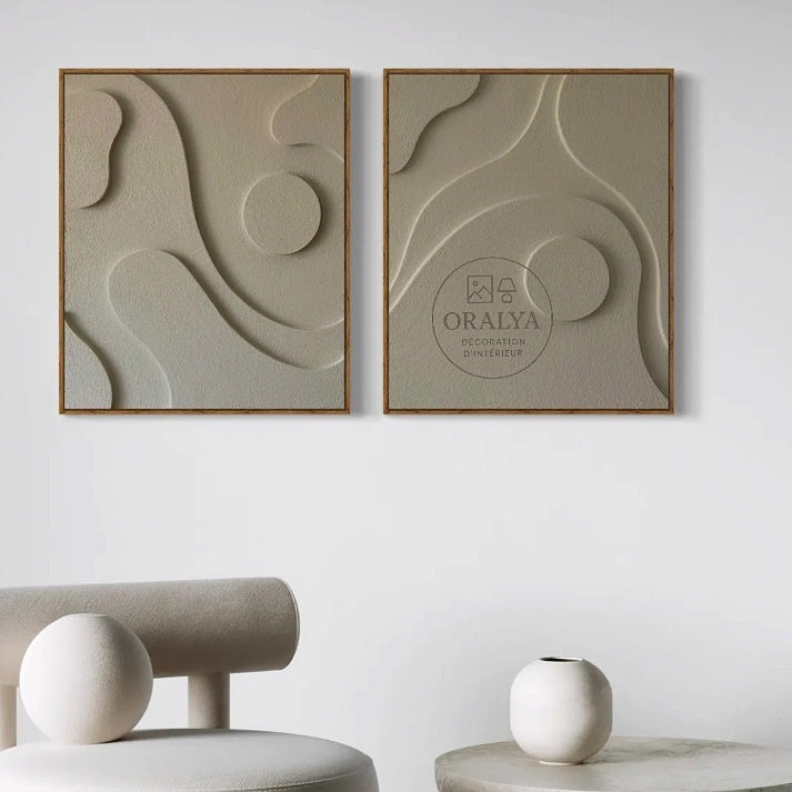 PACK  Duo Tableaux Abstraits 3D