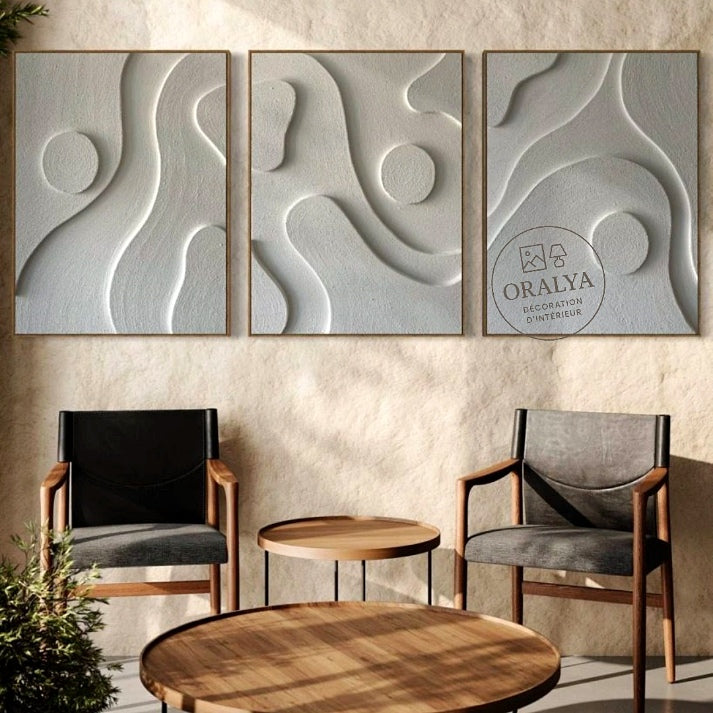 Pack 3 Tableaux Abstrait 3D