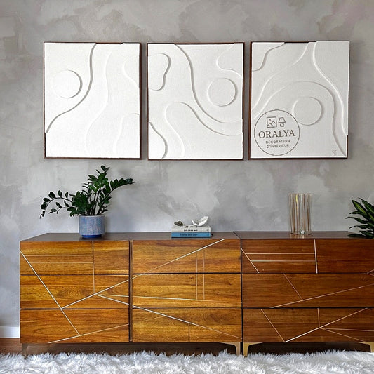 Pack 3 Tableaux Abstrait 3D