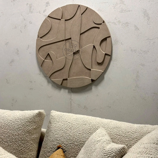 Abstrait rond en bois