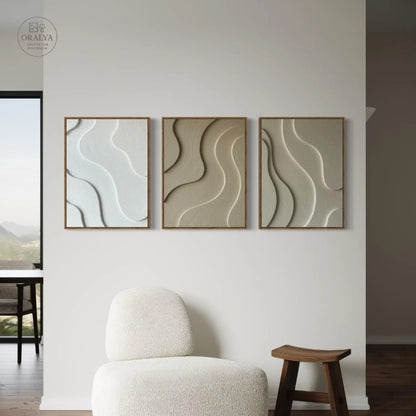 Pack 3 Tableaux Abstrait 3D