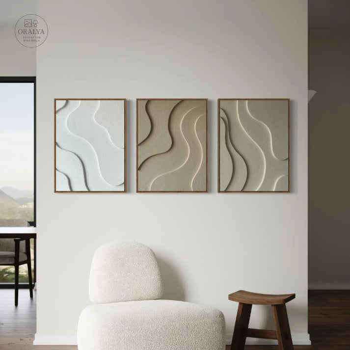 Pack 3 Tableaux Abstrait 3D