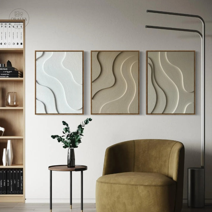 Pack 3 Tableaux Abstrait 3D