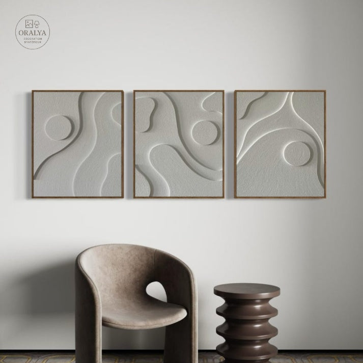 Pack 3 Tableaux Abstrait 3D