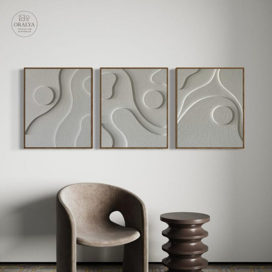 Promo Limitée | Pack 3 Tableaux Abstrait 3D