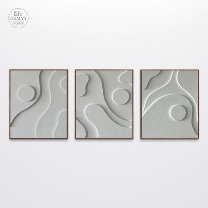 Pack 3 Tableaux Abstrait 3D