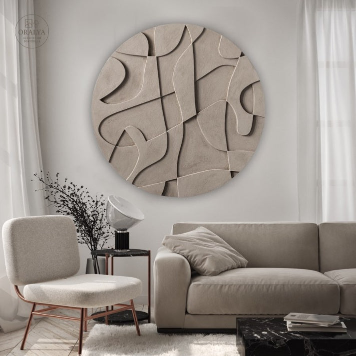 Abstrait rond en bois